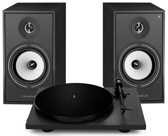 Hi-Fi sestava s gramofonem Triangle BR03 Connect černá + Lunar 1 černá