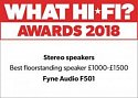 Fyne Audio F501 - WHAT HIFI AWARDS 2018