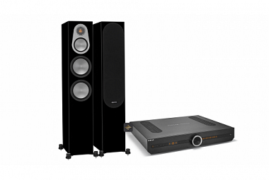 Monitor Audio Silver 300 + Roksan Attessa Streaming set - černý dub